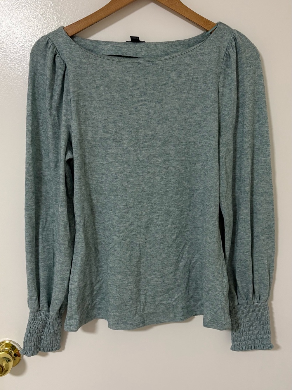 RW&CO. Heathered Sage Green Long Sleeve Top